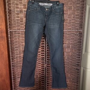 Express Jeans Dark  Wash Bootcut Jeans for Women - Stretch Denim